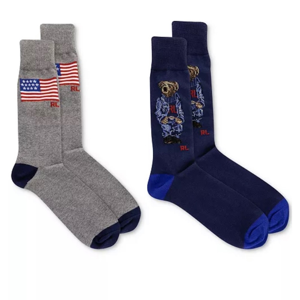 Mens polo Ralph Lauren bear socks